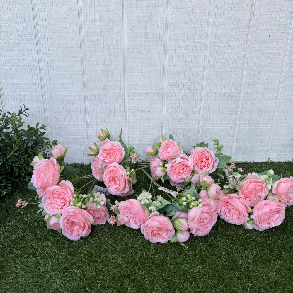 Soft Pink Artificial Rose Bouquet